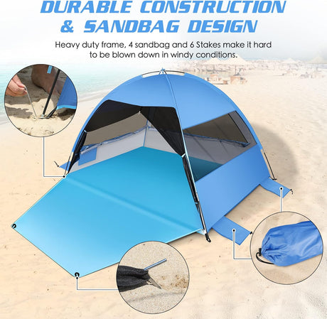 Tienda de Playa Grande, Refugio Antioxidante UV, Modelo Portátil