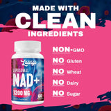 Suplemento liposomal NAD+ de 1200 mg  ultra pureza 60 cáp