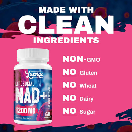 Suplemento liposomal NAD+ de 1200 mg  real de ultra pureza