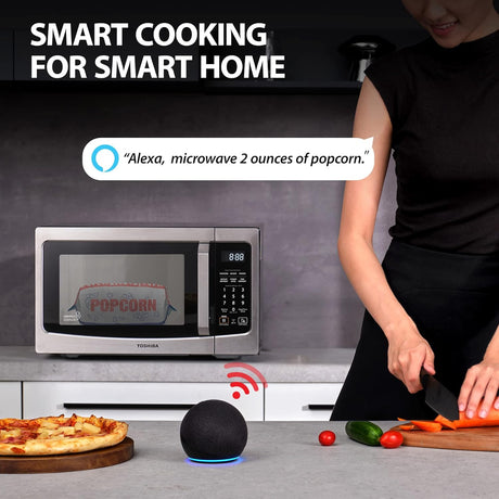 Microondas Toshiba ML-EM34P, 1100W, Control remoto y Alexa