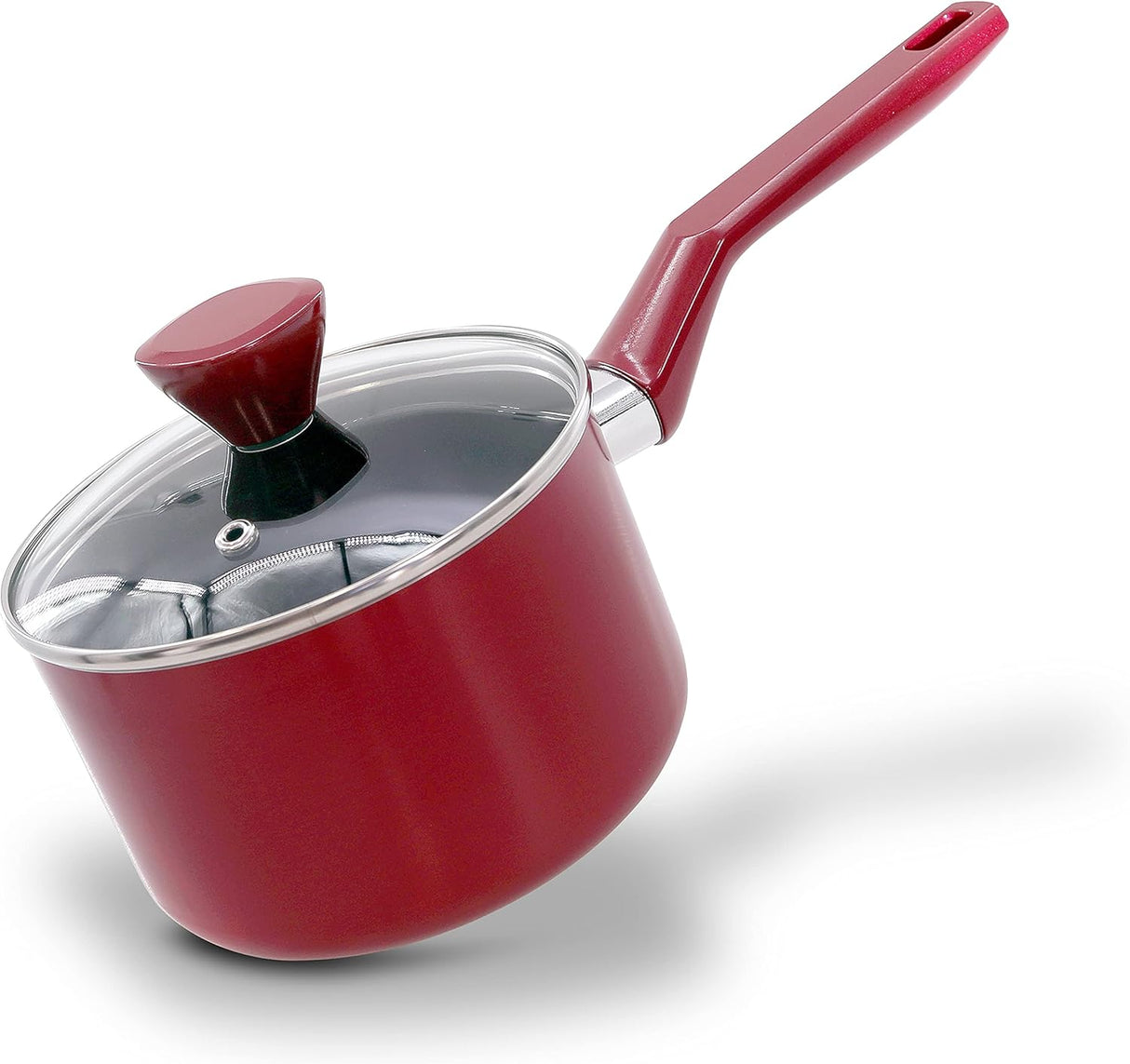 Olla con tapa antiadherentes roja NUTRICHEF PRTNCCWA13RDSPL2