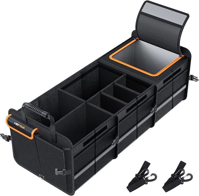 Organizador de Maletero con Cooler, Divisores y Tapa Plegable