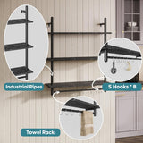 Estantería Flotante Bestier, 3 Niveles para Cocina y Baño
