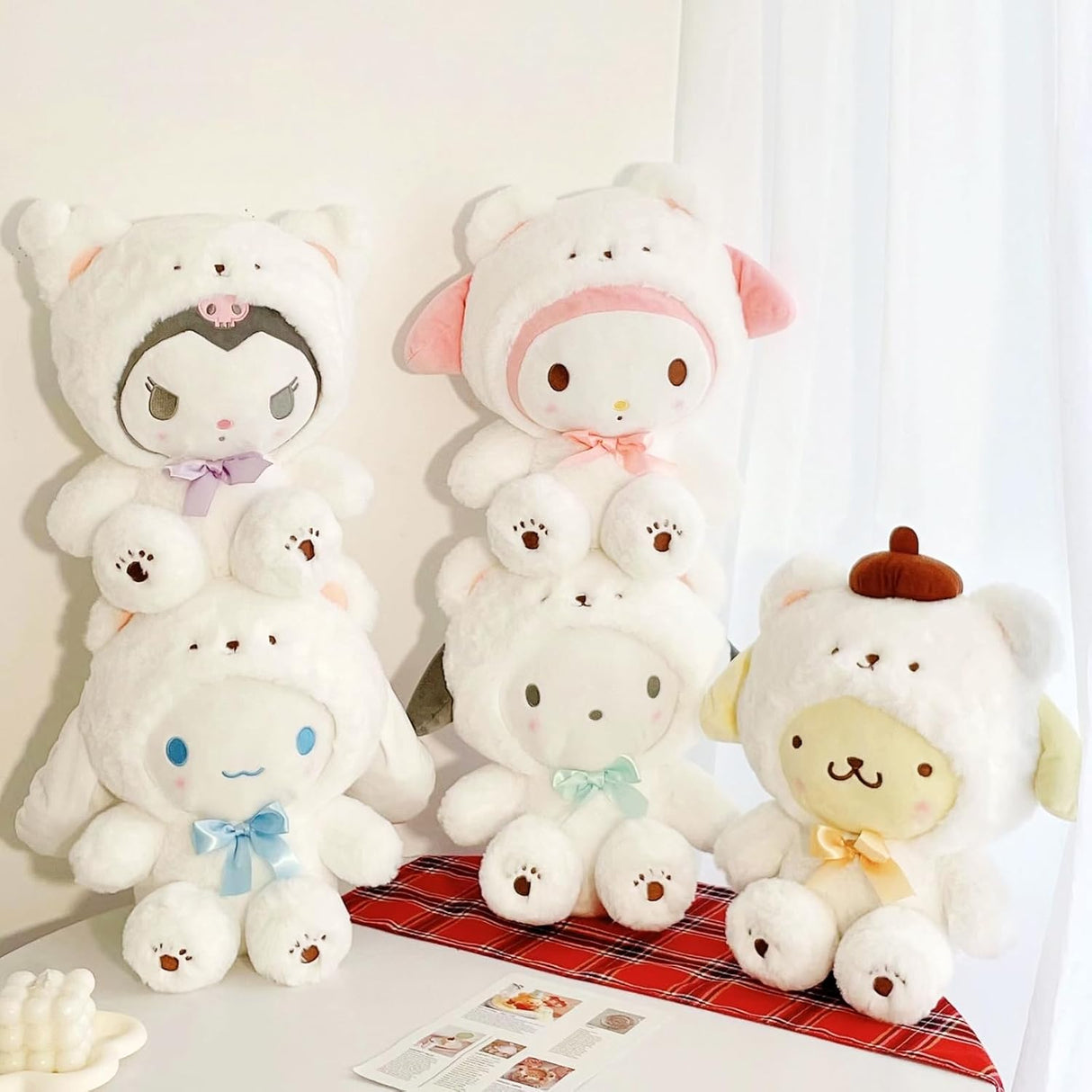 Muñeco de peluche Kawaii Oso Blanco, suave y tierno, Modelo A