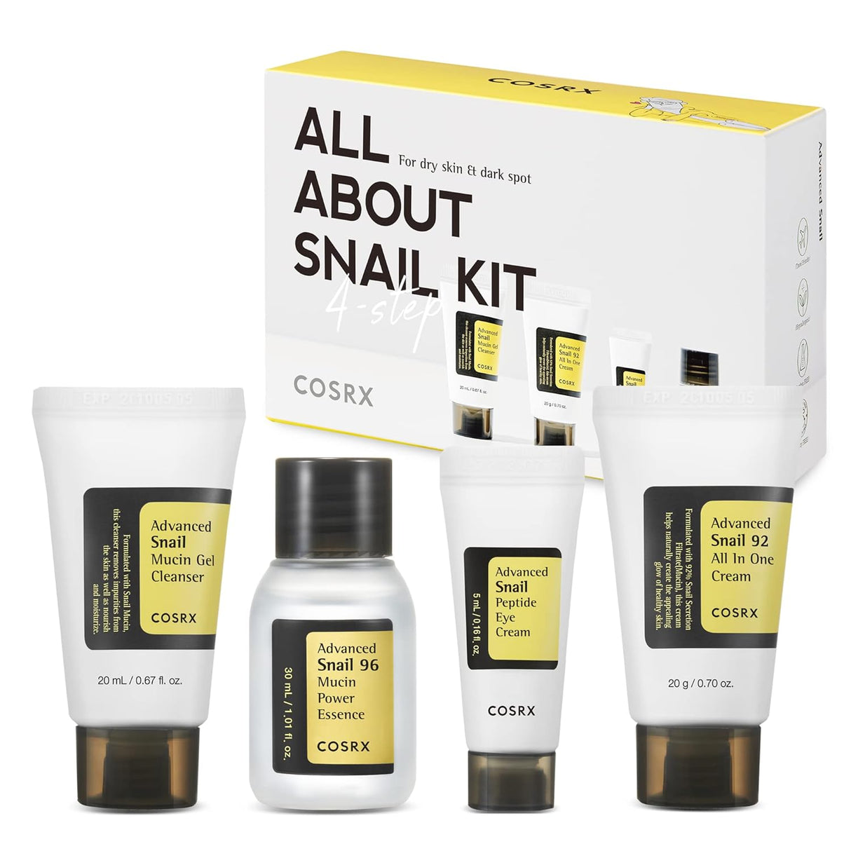 Kit de Cuidado Facial Coreano con Mucina de Caracol