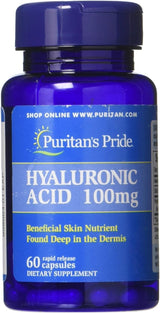 Puritan's Pride Cápsulas de ácido hialurónico  60 unidades