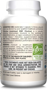 Suplemento de CDP Colina Jarrow Formulas, memoria, 60 cápsulas