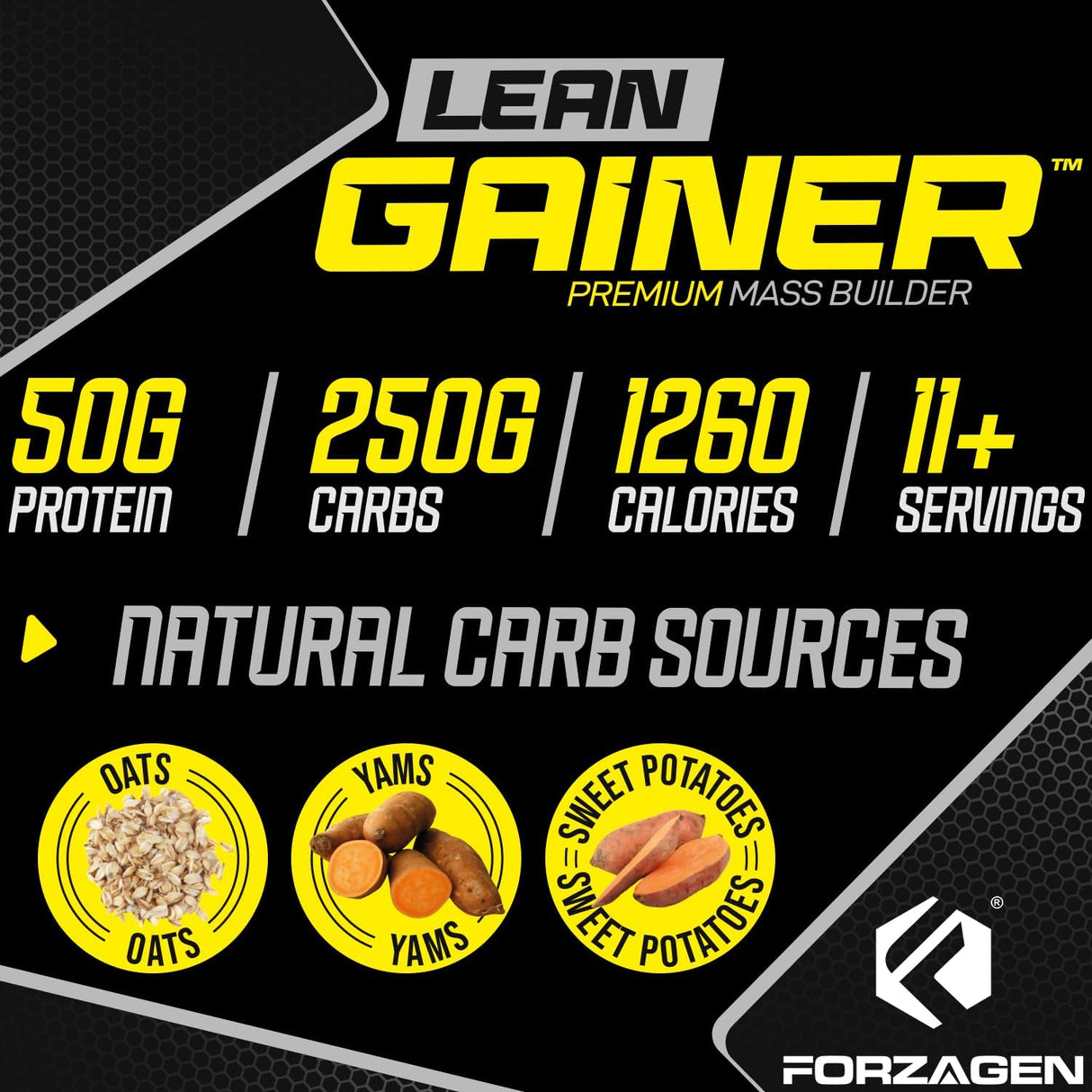 Forzagen Lean Gainer Premium Masa Ganadora Proteína 8 lb