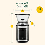 Molino de café eléctrico, Cuisinart, 18 posiciones, DBM-8P1