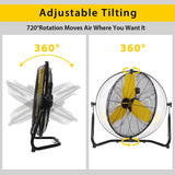 Ventilador Industrial VENTISOL 24, 720° Inclinación, 3 Velocidades