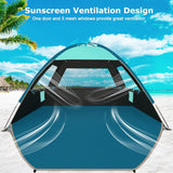 Tienda de playa con protección solar UPF 50+, fácil de usar