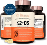 Suplemento de Vitamina K2 MK7 con D3 | Live Conscious 60 Softgels