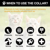 4 collares calmantes para gatos color negro Weewooday