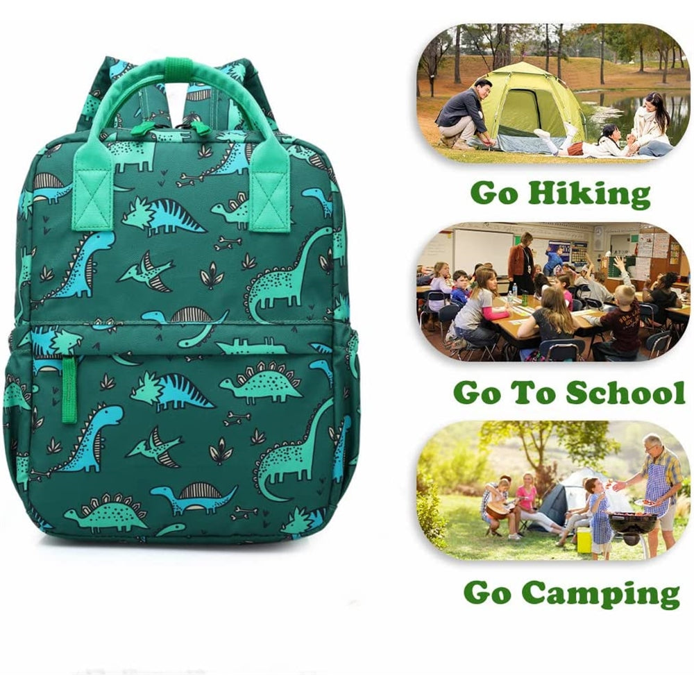 Bolsos escolar de dinosaurio para niño de 30 Cm Verde