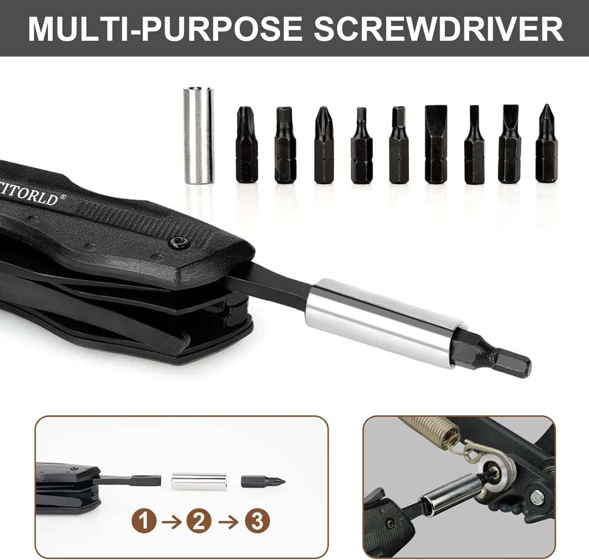 Cuchillo de bolsillo, multiherramienta, plegable EDC