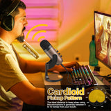 Micrófono USB ZealSound, condensador, control de volumen, PC