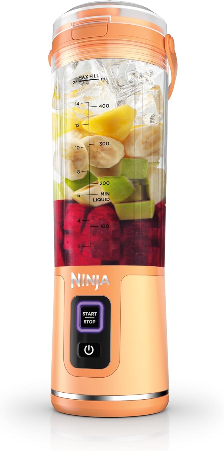 Licuadora portátil Ninja, 18oz, recargable USB-C, BC151AO
