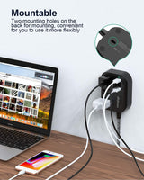 Regleta de alimentación con USB, regleta de enchufe plano