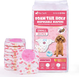 Pet Soft Pañales desechables, pañales para perras con agujero