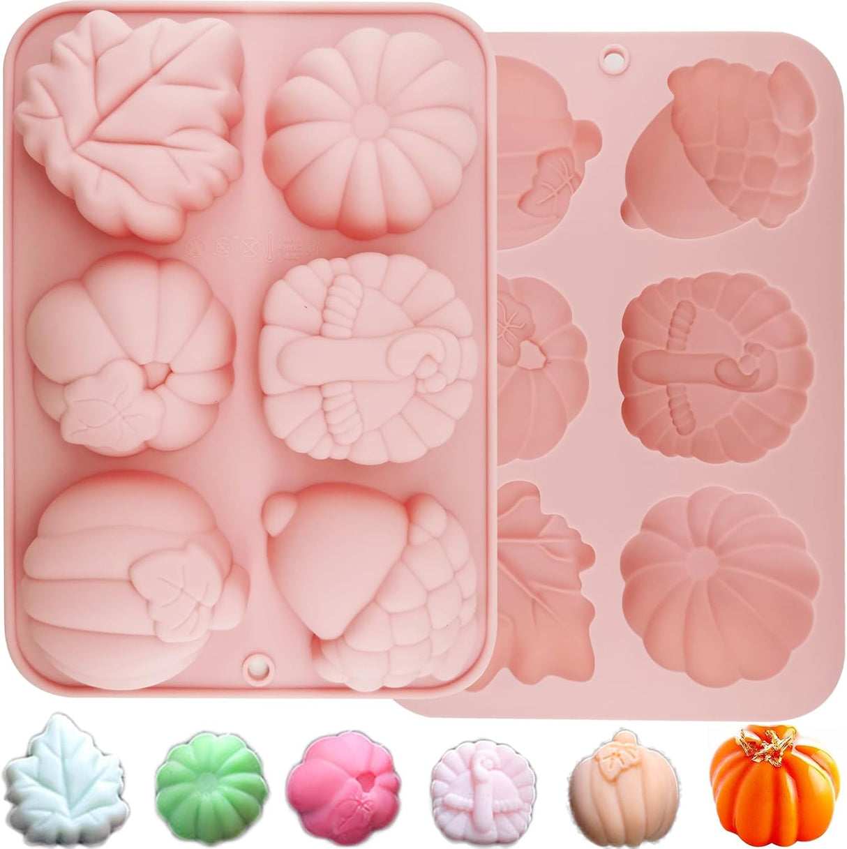 Moldes de Silicona 3D Otoño, Ideal para Halloween y Acción de Gracias
