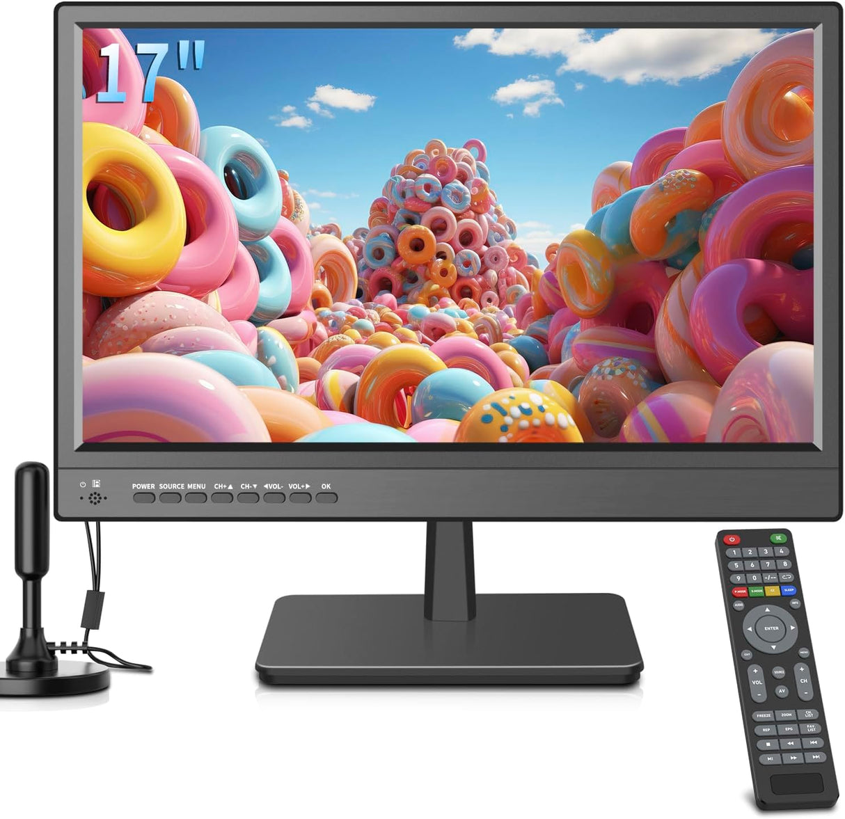 Televisor LED 17 con Antena, Tuner ATSC, HDMI, USB, Modelo X1