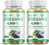 Aceite de Orégano y Semilla Negra, 2 en 1, 60 cápsulas