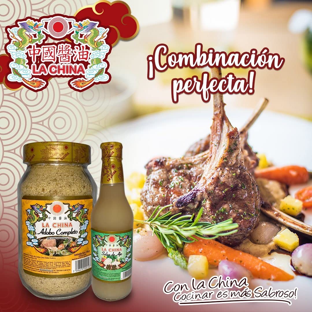 Salsa de Ajo La China 300ml Importada de Maracaibo, Venezuela
