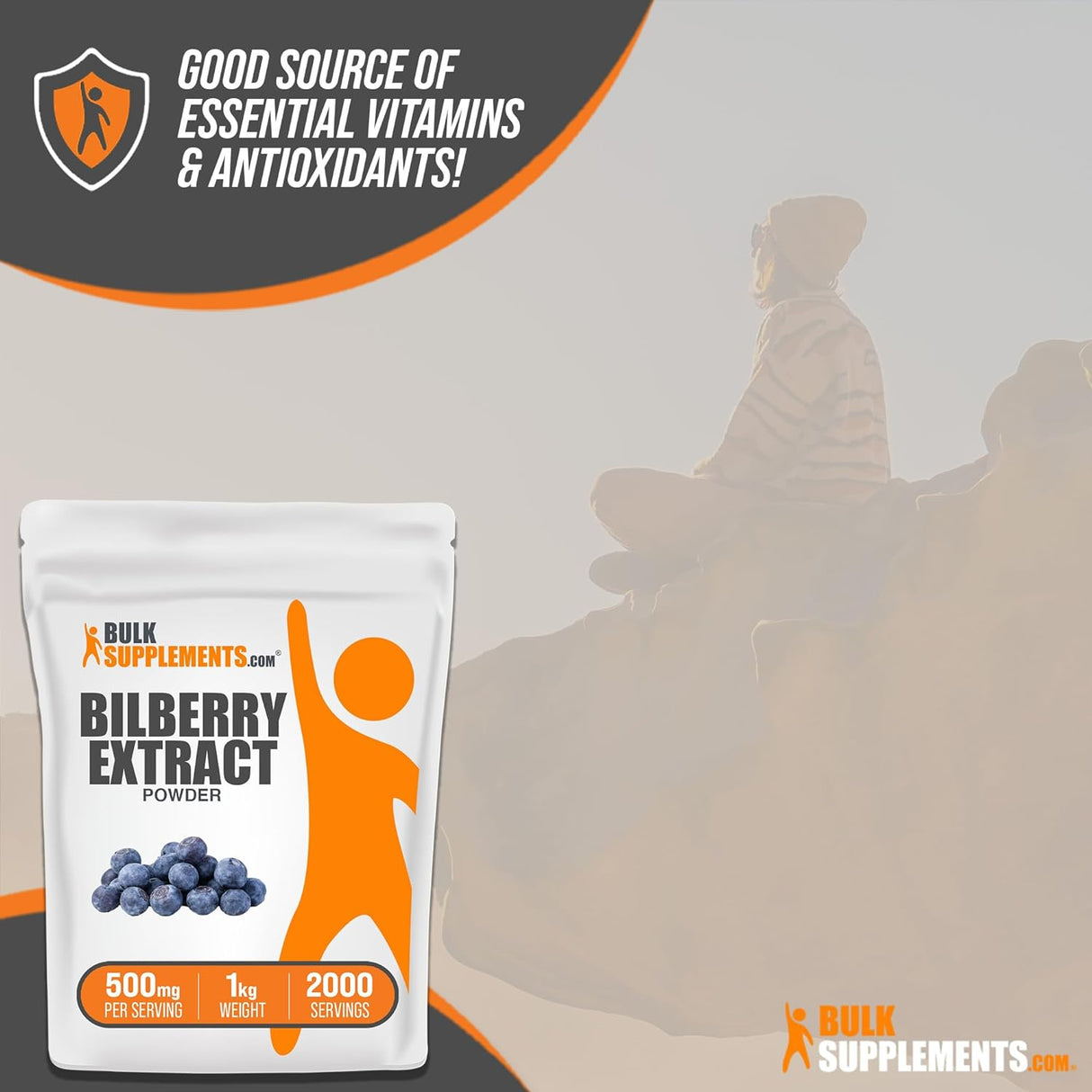 Suplemento Extracto de Arándano para Ojos, Sin Gluten, 500mg
