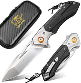 Cuchillo de bolsillo para hombre, plegable con acero D2