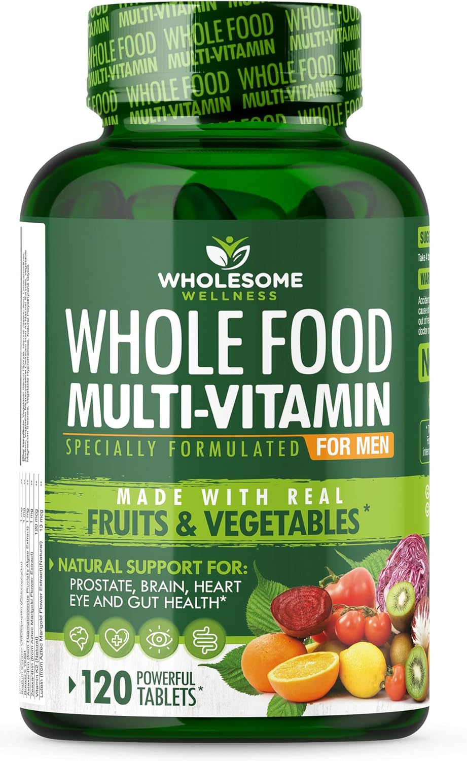 Multivitamínico de Alimentos Enteros para Hombres 120 Tab