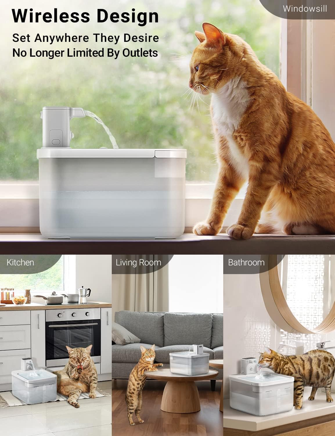 Filtros de fuente de agua para gatos para DownyPaws DPWFP6