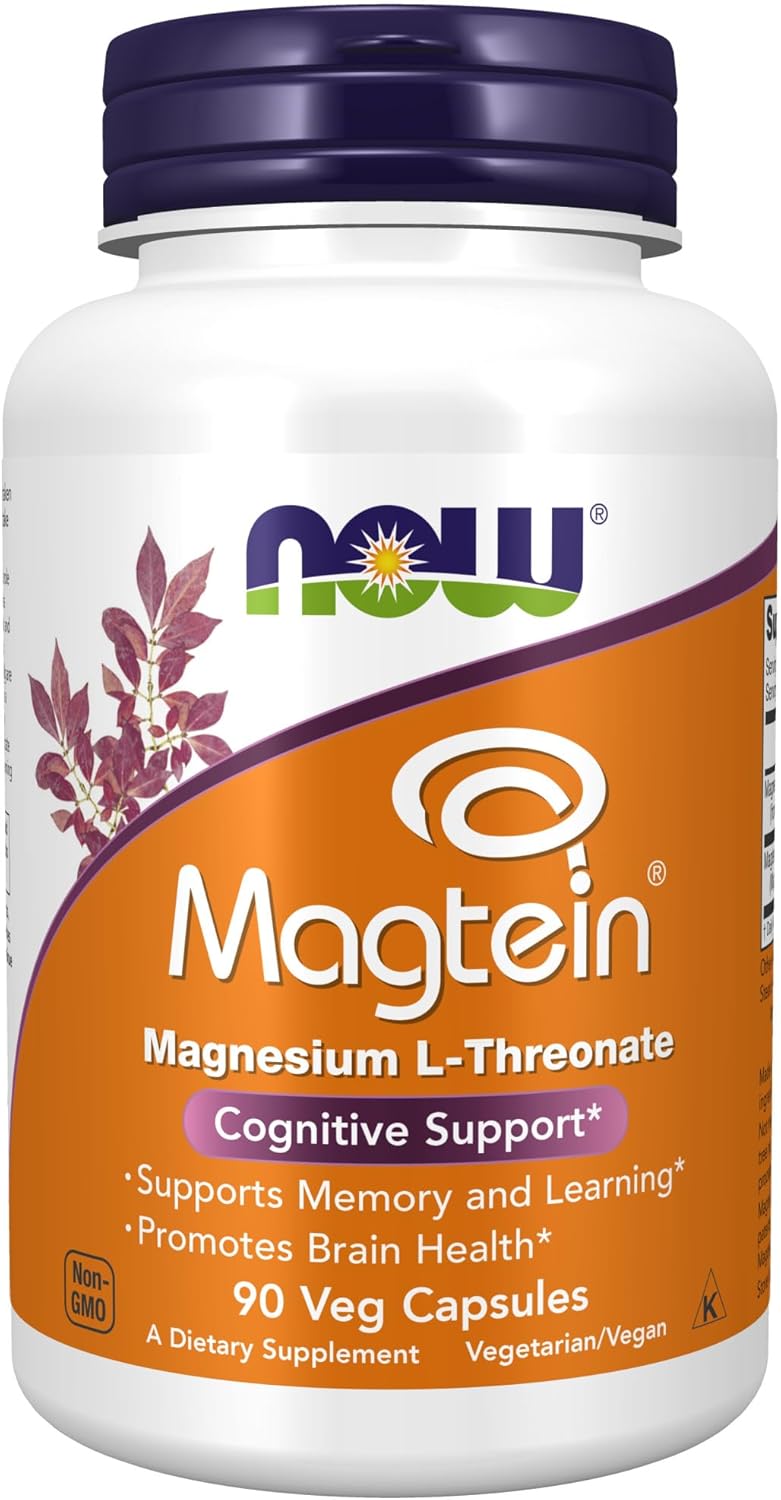 Suplemento Magtein de NOW 90 cápsulas veg