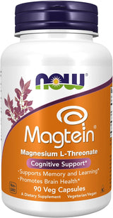 Suplemento Magtein de NOW 90 cápsulas veg