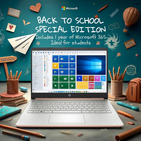 Laptop HP 14 HD, Procesador Intel Quad-Core, 8GB RAM, 576GB
