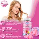 Multi Collagen Gummies, Colágeno Hidrolizado con Biotina, 60u