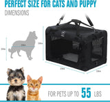 Transportadora de Gatos Pegic, Suave, Colapsable, XL para 2 Kittens