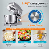 Mezcladora de pie VIVOHOME 7.5 Qt, 660W, 6 velocidades, modelo