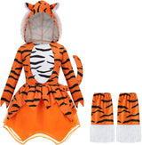 Disfraz de Tigre para Niñas yolsun con Botas para Halloween