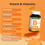OxyEnergy Mega Vit B Complejo, Salud Neurológica, 90 Cápsulas