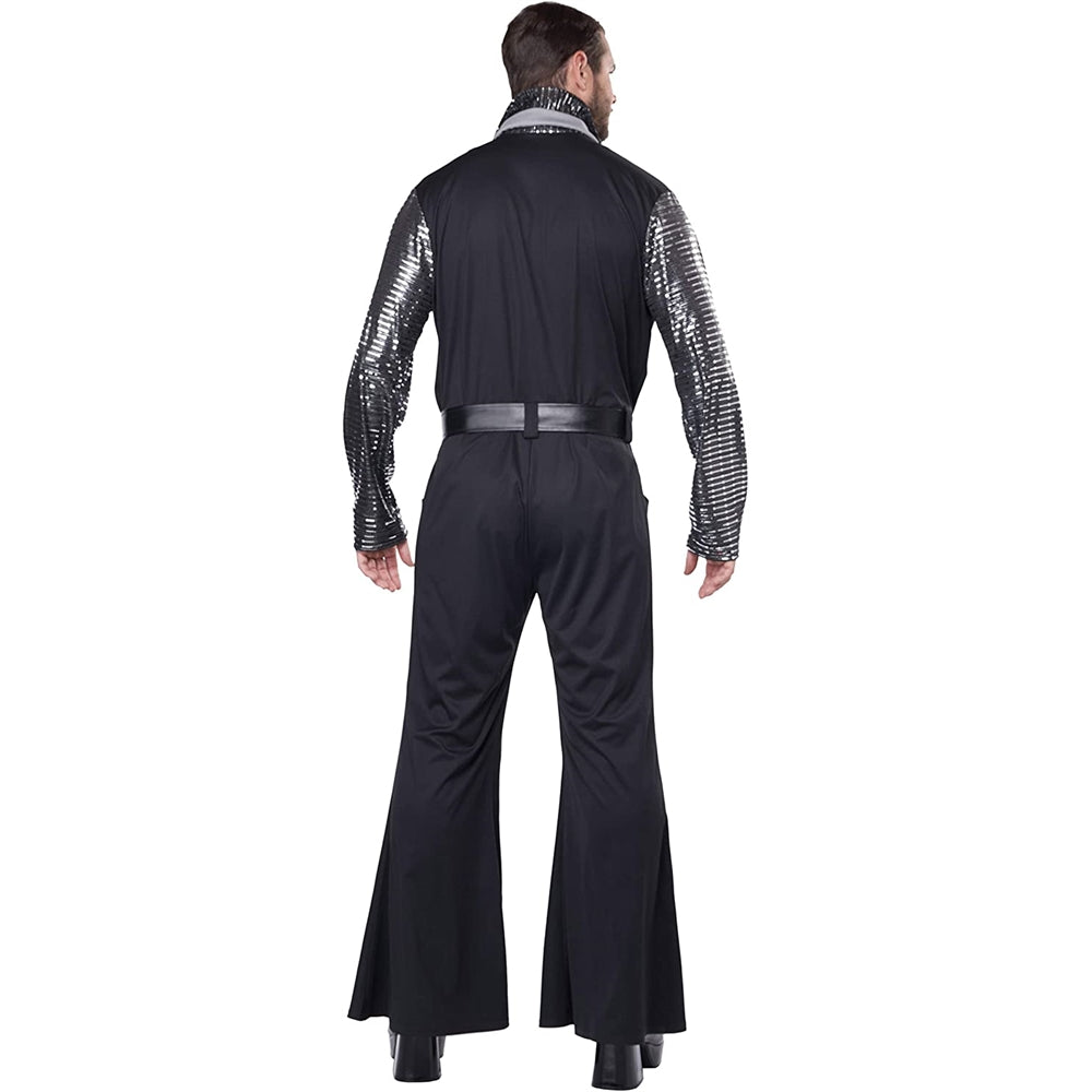 Disfraz de rey de discoteca estándar de los años 70 talla XL