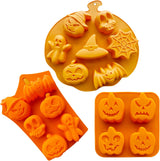 Molde de Silicona Para Muffins Halloween, 3 Pcs, Calavera, Fantasma
