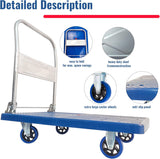 Carretilla Plataforma Plegable 660lbs, Ruedas Giratorias, 35.43x23.62
