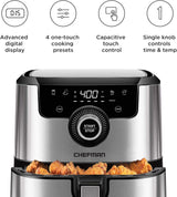 Freidora de aire CHEFMAN 4.5 Qt, fácil de usar, 60 min, autoapagado