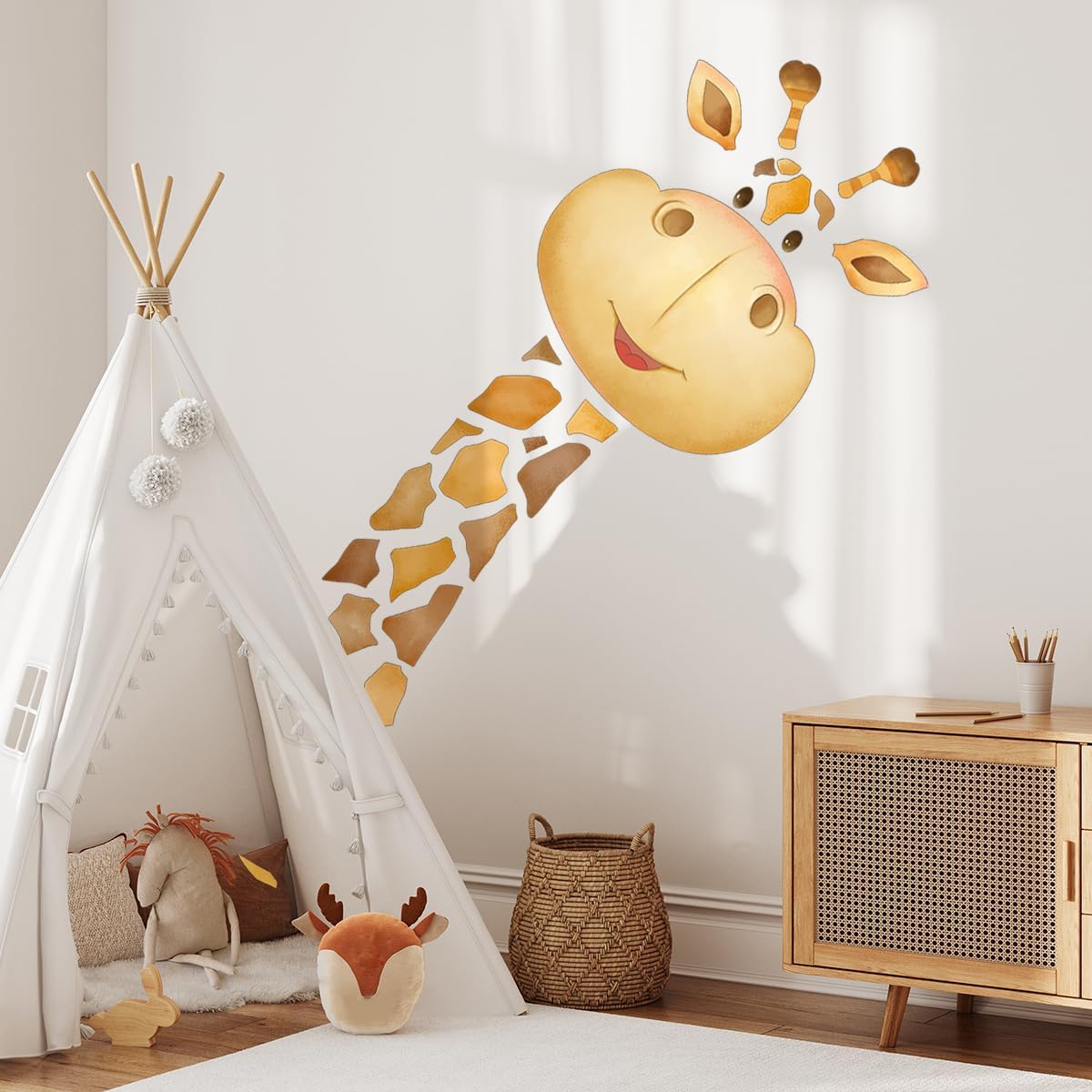 Vinilo de Jirafa, Decoración Infantil, Ideal para Guardería