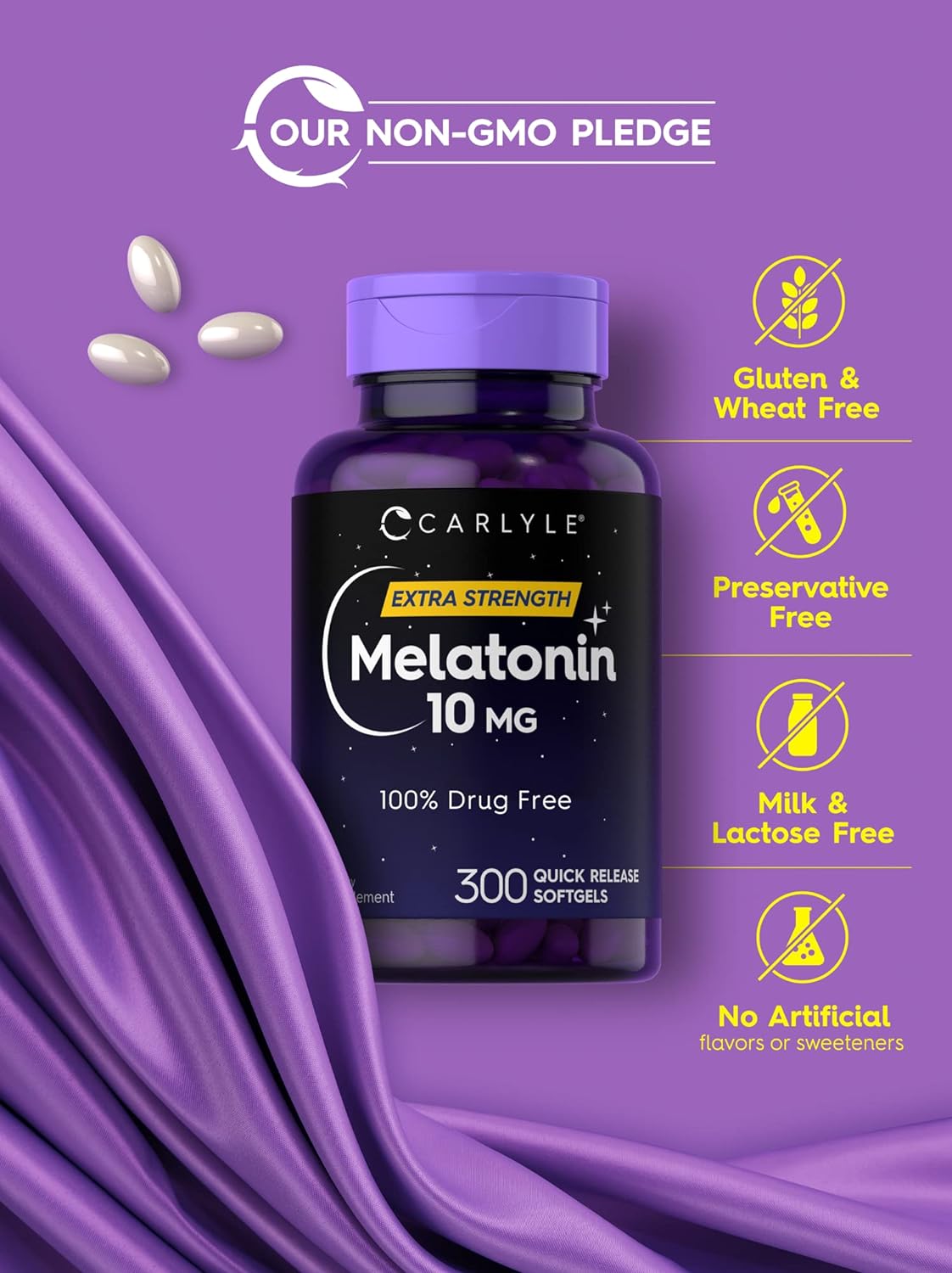 Carlyle slepp nigth 10mg 300 cápsulas blandas  para adulto