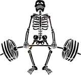 Vinilo Pared Esqueleto Gimnasio Stickers Decorativos g8699