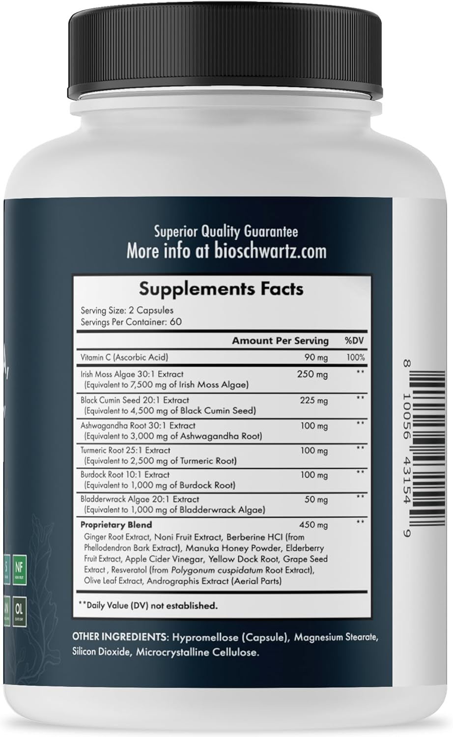 Suplemento de Algas Marinas BioSchwartz - 120 Cápsulas