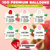 Kit de Arco Globos Fresa con Guirnalda y Bonus - Decoración Fiesta