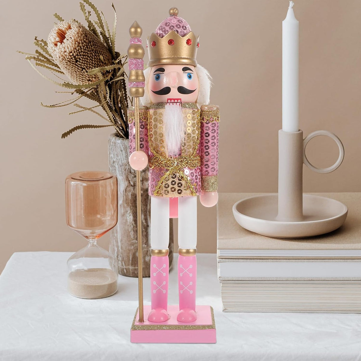 Adornos Navideños Garneck, Nutcracker con Bastón y Corona, 11.79
