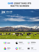 Monitor portátil UPERFECT 22 2K QHD, USB-C, HDMI, VESA